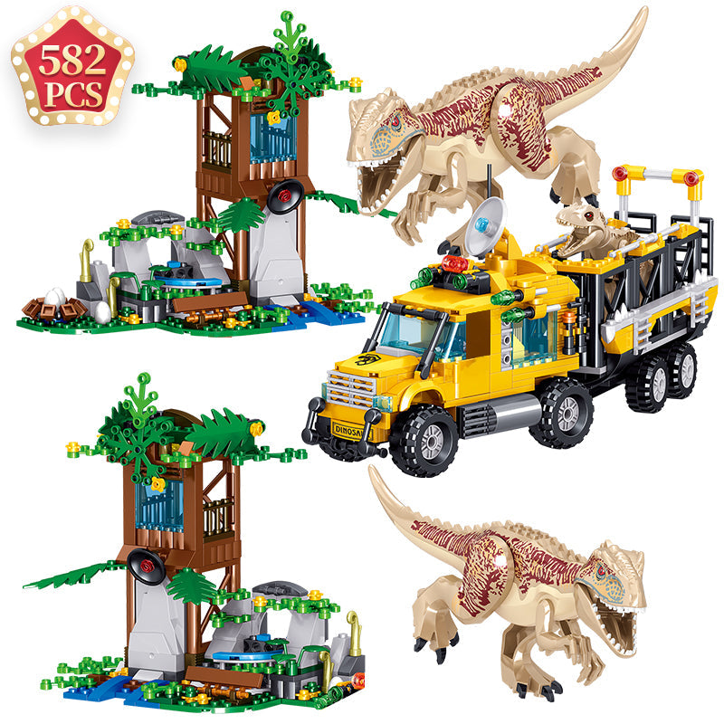 T Rex Assembly Interspersed With DIY Building Blocks Toy Set T Rex Dinosaur Toys