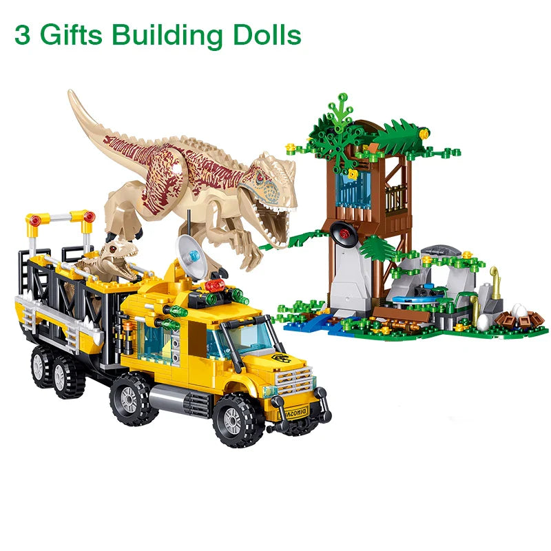 T Rex Assembly Interspersed With DIY Building Blocks Toy Set T Rex Dinosaur Toys