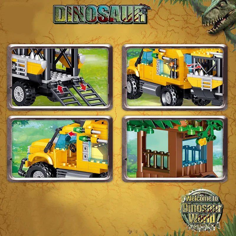T Rex Assembly Interspersed With DIY Building Blocks Toy Set T Rex Dinosaur Toys