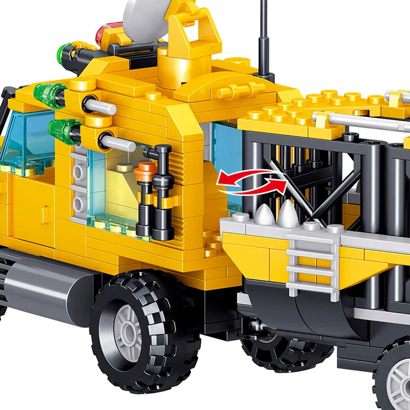 T Rex Assembly Interspersed With DIY Building Blocks Toy Set T Rex Dinosaur Toys