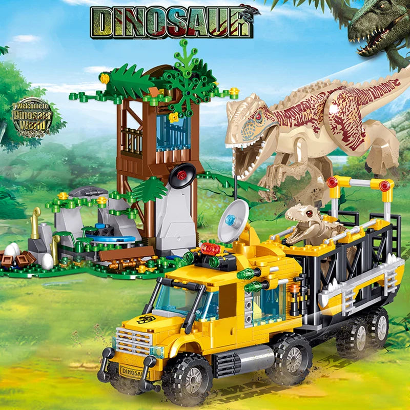 T Rex Assembly Interspersed With DIY Building Blocks Toy Set T Rex Dinosaur Toys