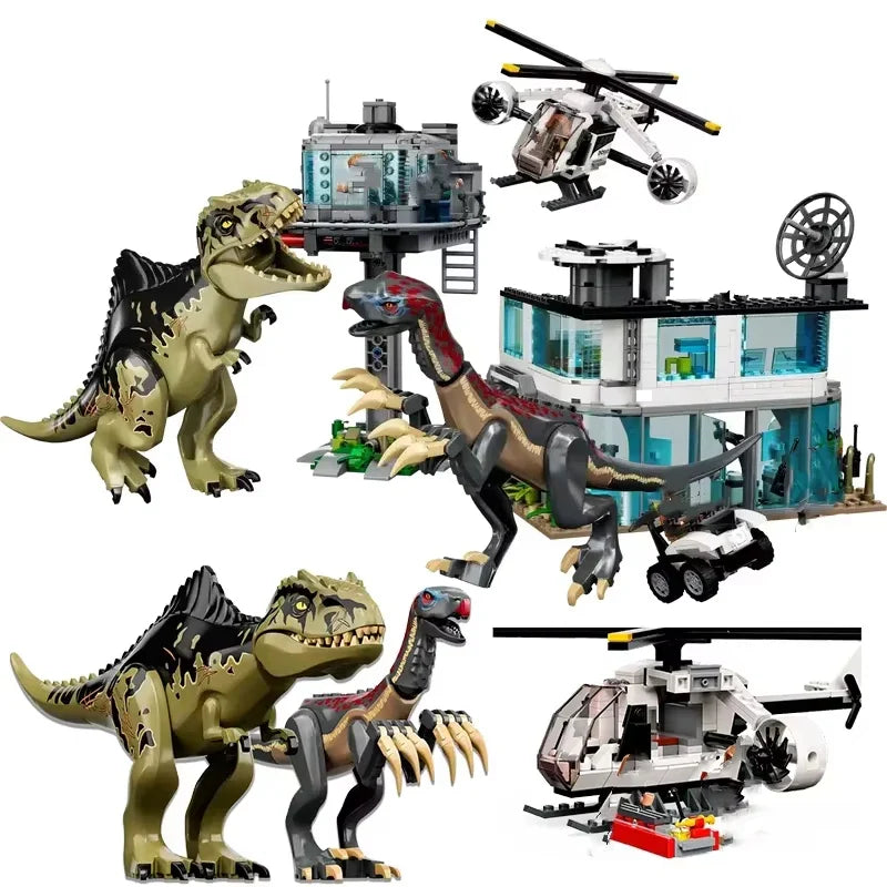 T Rex Dino Park Attack Base Building Blocks Toy Set T Rex Dinosaur Toys
