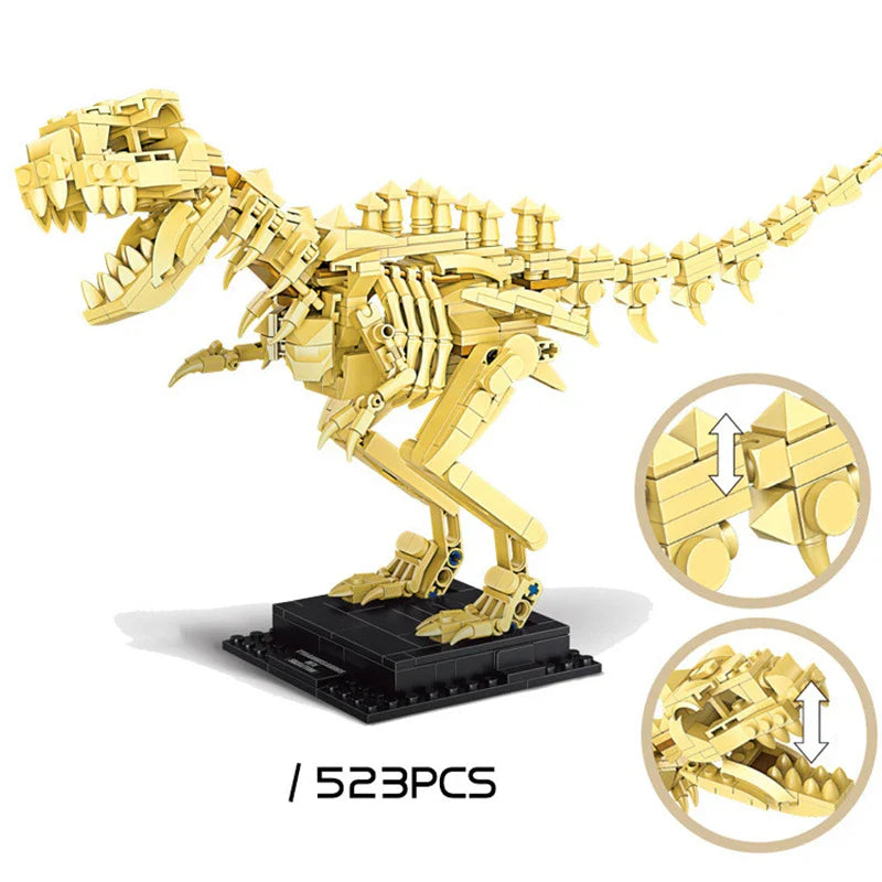 T Rex Jurassic Park World Skeleton Fossils Building Blocks Toy T Rex Dinosaur Toys