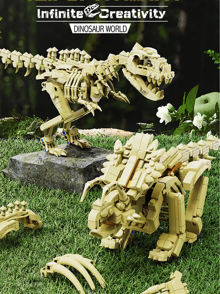 T Rex Jurassic Park World Skeleton Fossils Building Blocks Toy T Rex Dinosaur Toys