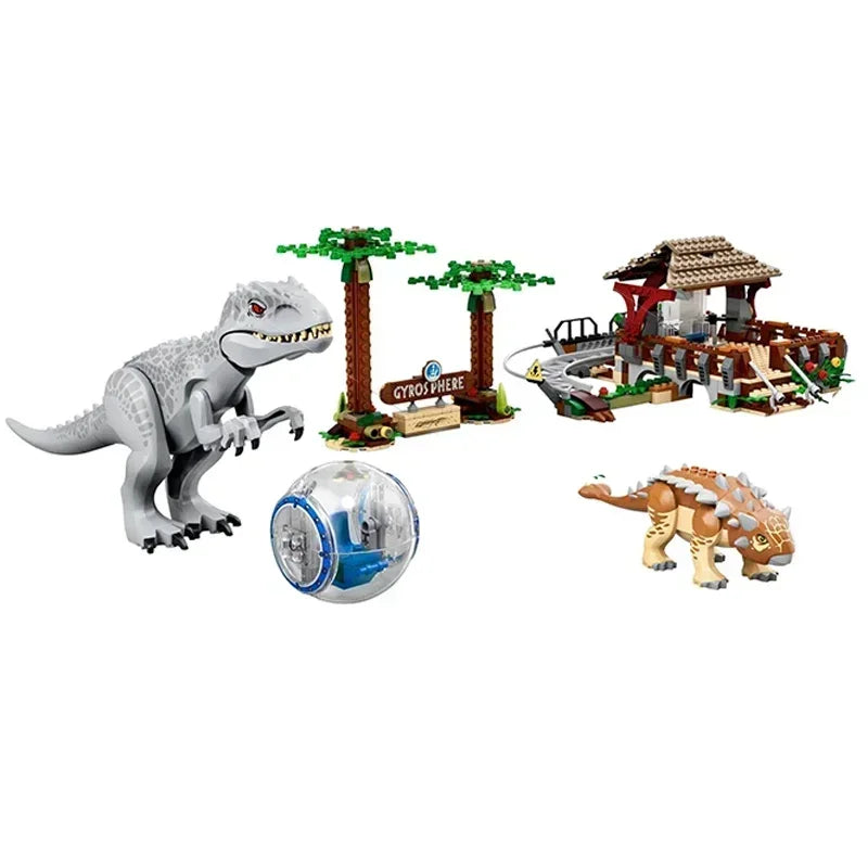 T Rex Series Park Scene Building Blocks Toy Set T Rex Dinosaur Toys