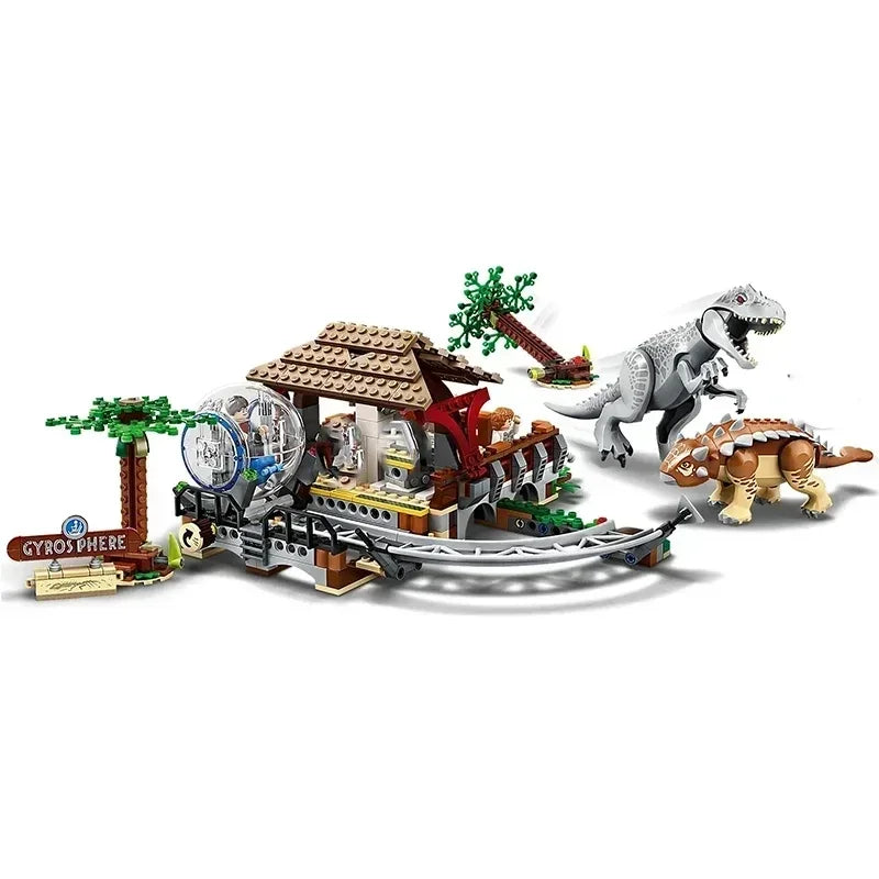 T Rex Series Park Scene Building Blocks Toy Set T Rex Dinosaur Toys