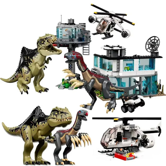 T Rex Dino Park Attack Base Building Blocks Toy Set T Rex Dinosaur Toys